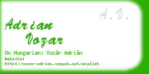 adrian vozar business card